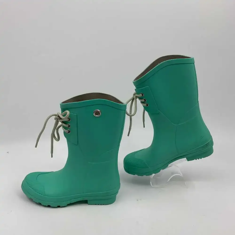 Nomad Front Tie Mint Rain Boots Kids Boots, Size 7 (Girls)